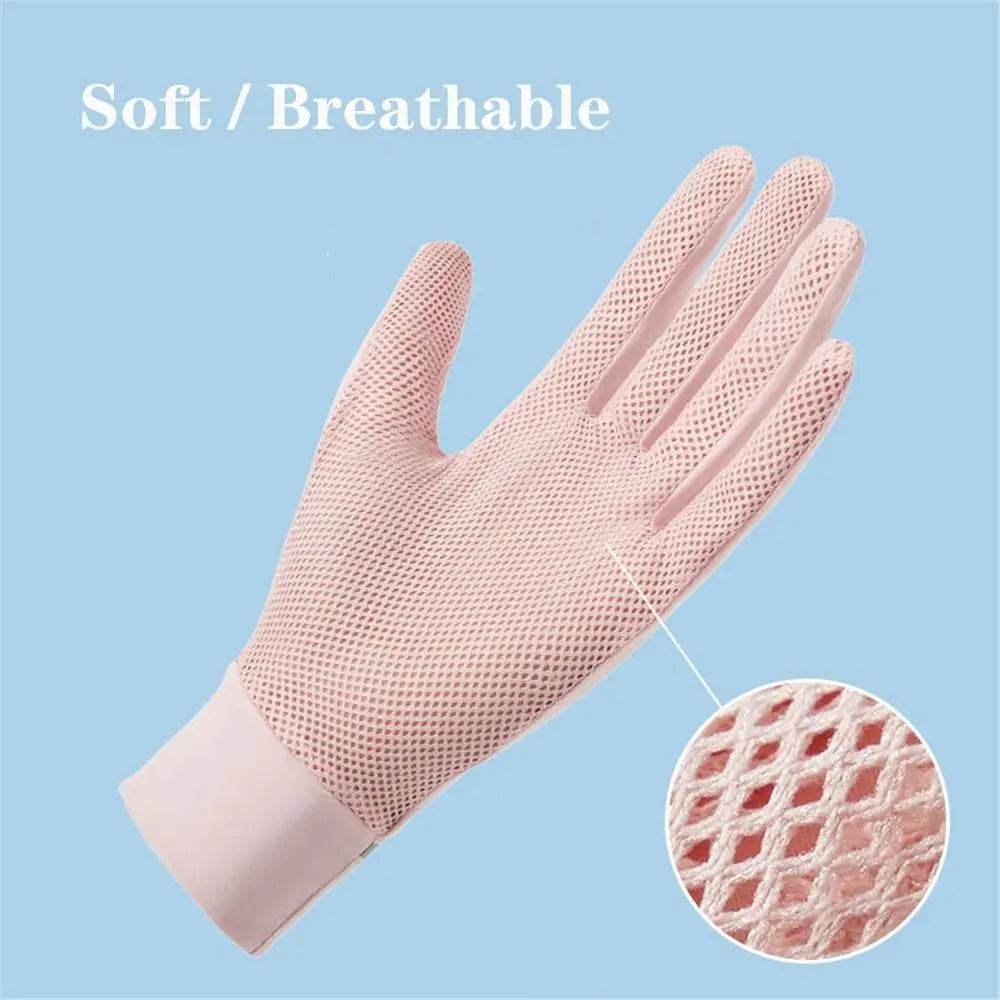 Lady Sunscreen Ice Silk Gloves