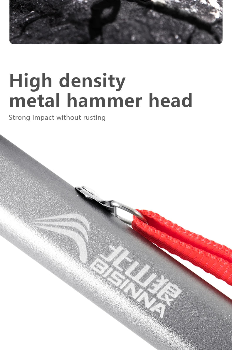 BISINNA Multi-functional Camping Hammer Outdoor Tent Stakes Multi-tool With Alumimum Alloy Handle Ultralight Camping Supplies
