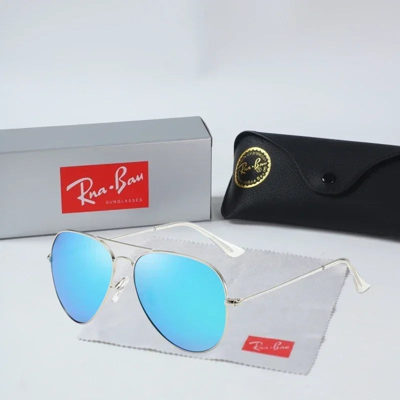 New 2025 Top brand classic polarized sunglasses men's pilot sunscreen sunglasses color film women's Tom Hardy style toad mirror