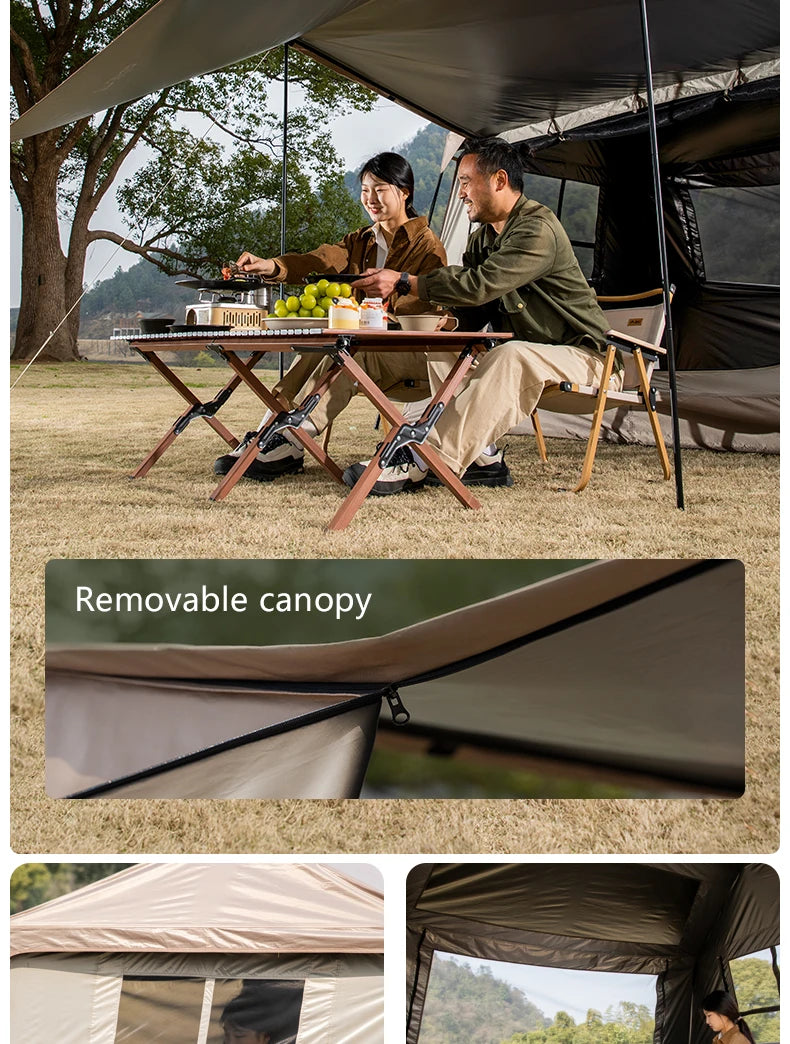 BISINNA One-touch Ridge Type Tent Titanium Glue 3-4 Person Outdoor Automatic Camping Family Tent