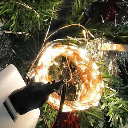 USB LED String Lights Copper Silver Wire Garland