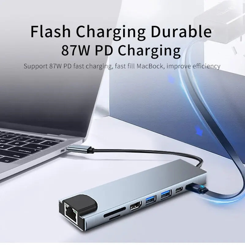 8-in-1 USB Type-C Hub Adapter