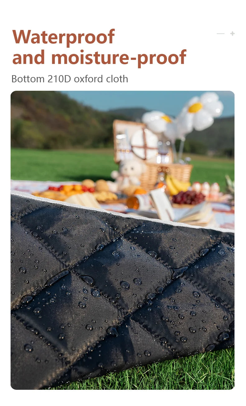 BISINNA Ultrasonic Technology Camping Picnic Mat Outdoor Folding Portable Thick Machine Washable Home Park