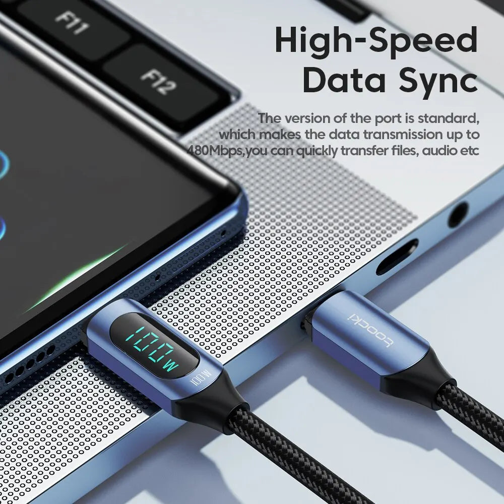 100W USB-C to USB-C PD Fast Charging Cable