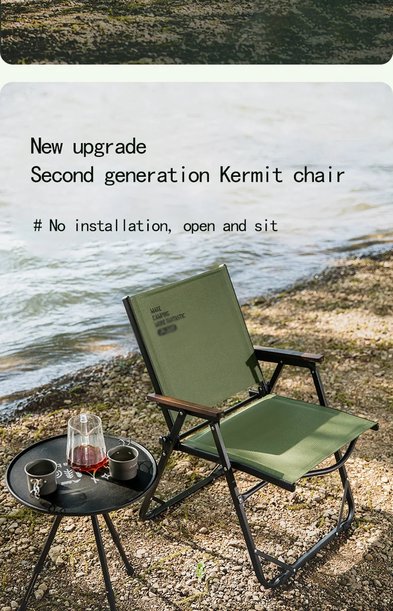 BISINNA Outdoor Folding Camping Chair Portable Lounge Kemit Chair Picnic Beach Hiking Trekking