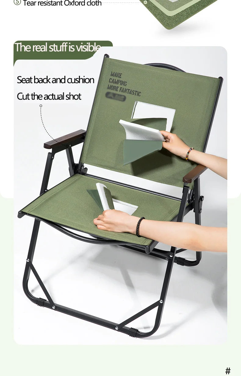 BISINNA Outdoor Folding Camping Chair Portable Lounge Kemit Chair Picnic Beach Hiking Trekking