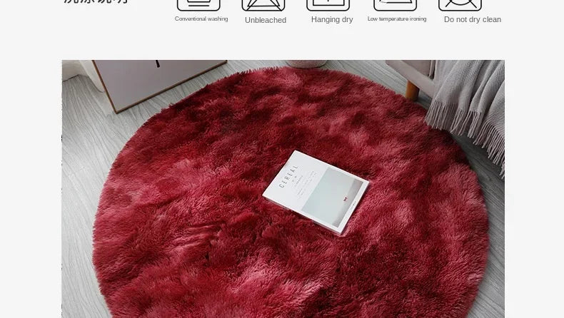 Super Soft Plush Round Rug Mat Fluffy White Carpets For Living Room Home Decor Bedroom Kid Room Decoration Salon Thick Pile Rug