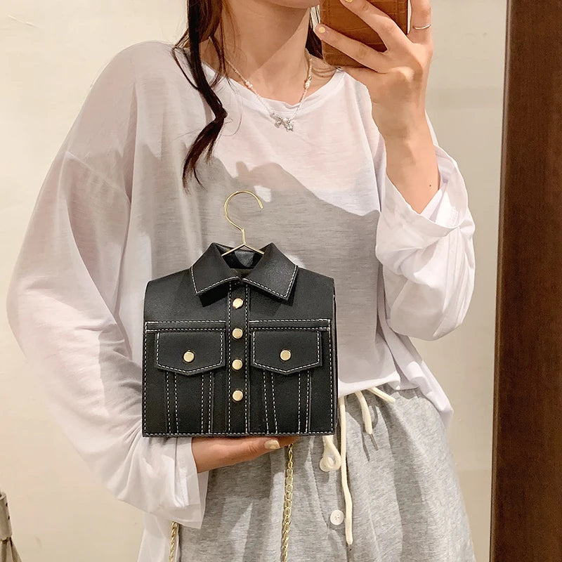 Luxury Brand Jacket Shoulder Bag for Women High Quality PU Crossbody Bags Cute Purse and Handbag Designer Chain Crossbody Bag