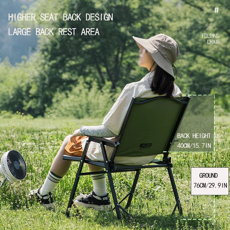 BISINNA Outdoor Folding Camping Chair Portable Lounge Kemit Chair Picnic Beach Hiking Trekking