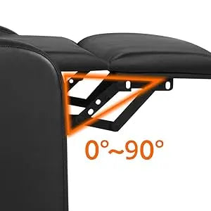 Recliner Chair PU Leather Recliner Sofa Home Theater Seating with Lumbar Support Overstuffed High-Density Sponge Push Back Recli