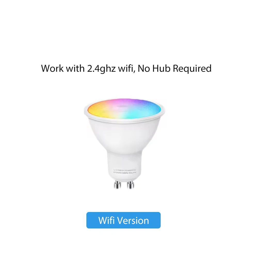 Smart WiFi Zigbee LED Light Bulb GU10 Dimmable RGBCW Led Lamp For Ewelink APP Alexa Google Home Yandex Smartthings