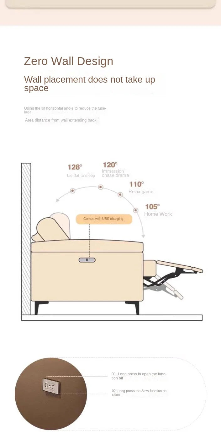 Electric Large Wood Sofas Filler Extendable Frame Luxury Lounges Sofas Lazy Salon Recliner Couch Wohnzimmer Unique Furniture