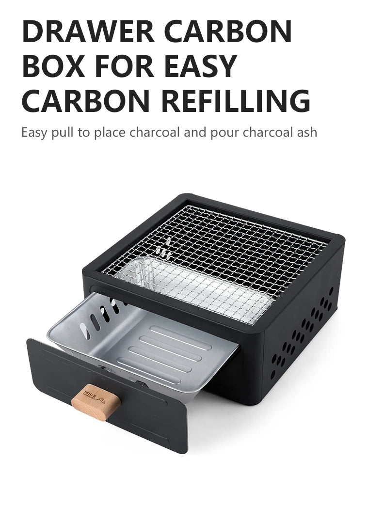 BISINNA Multi-functional Camping Stove BBQ Charcoal Grill Portable Burner Outdoor Camp Picnic