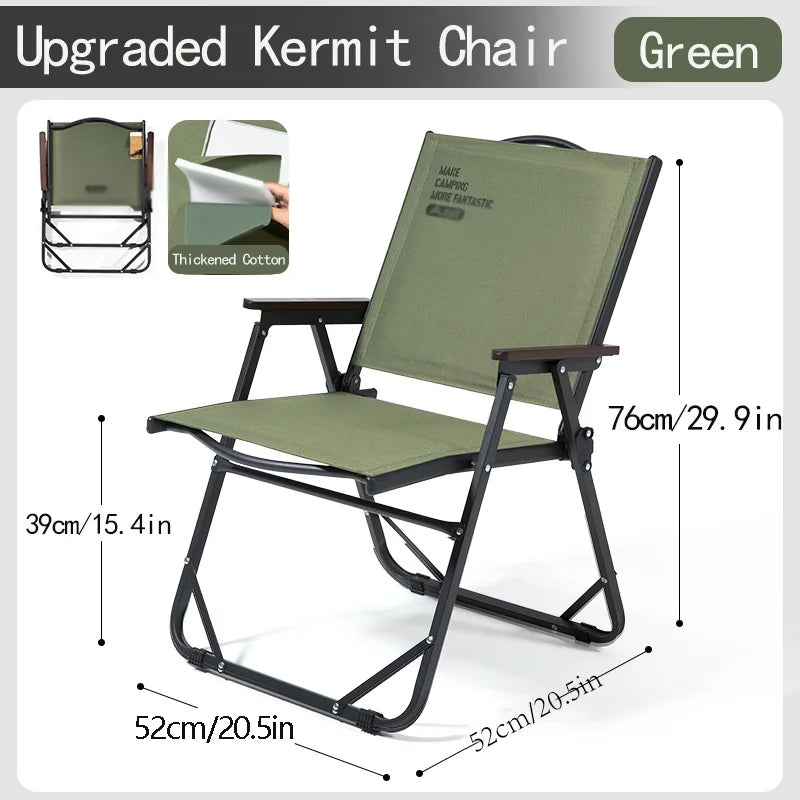 BISINNA Outdoor Folding Camping Chair Portable Lounge Kemit Chair Picnic Beach Hiking Trekking