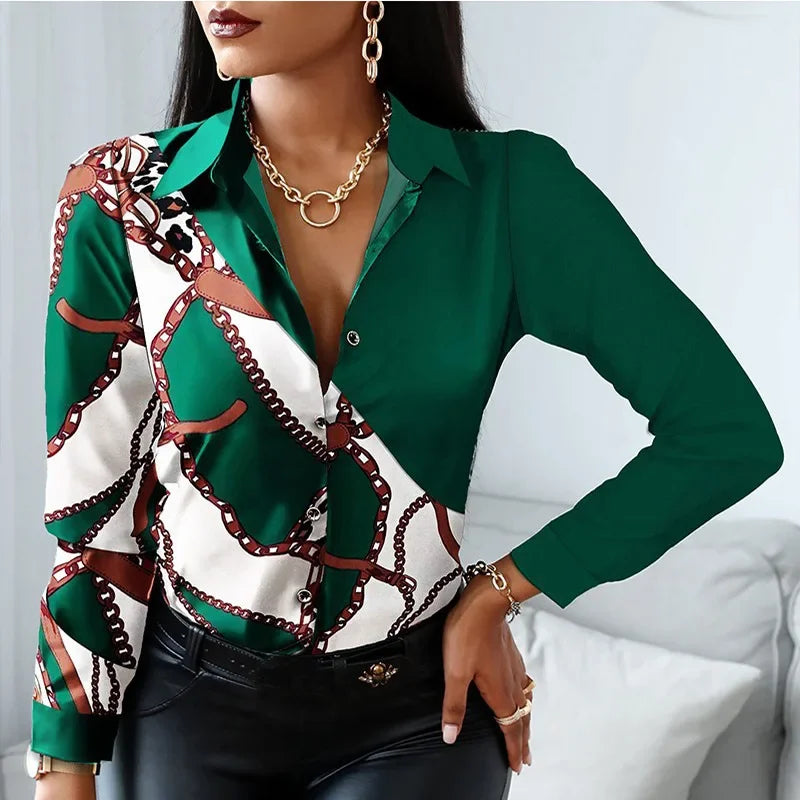 Women Shirt Classic Chiffon Blouse S-4XL Plus Size Loose Long Sleeve Shirt Lady Simple Style Tops Female Clothes New Blusas 6830