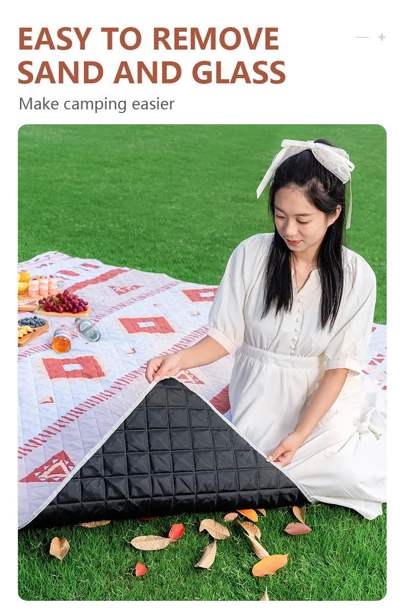 BISINNA Ultrasonic Technology Camping Picnic Mat Outdoor Folding Portable Thick Machine Washable Home Park
