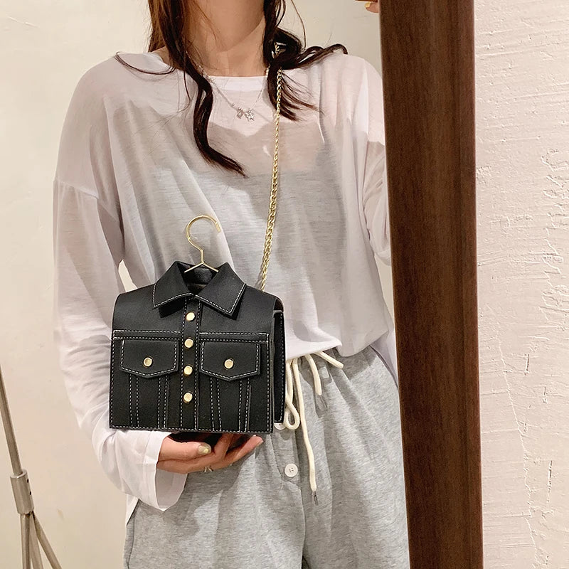 Luxury Brand Jacket Shoulder Bag for Women High Quality PU Crossbody Bags Cute Purse and Handbag Designer Chain Crossbody Bag