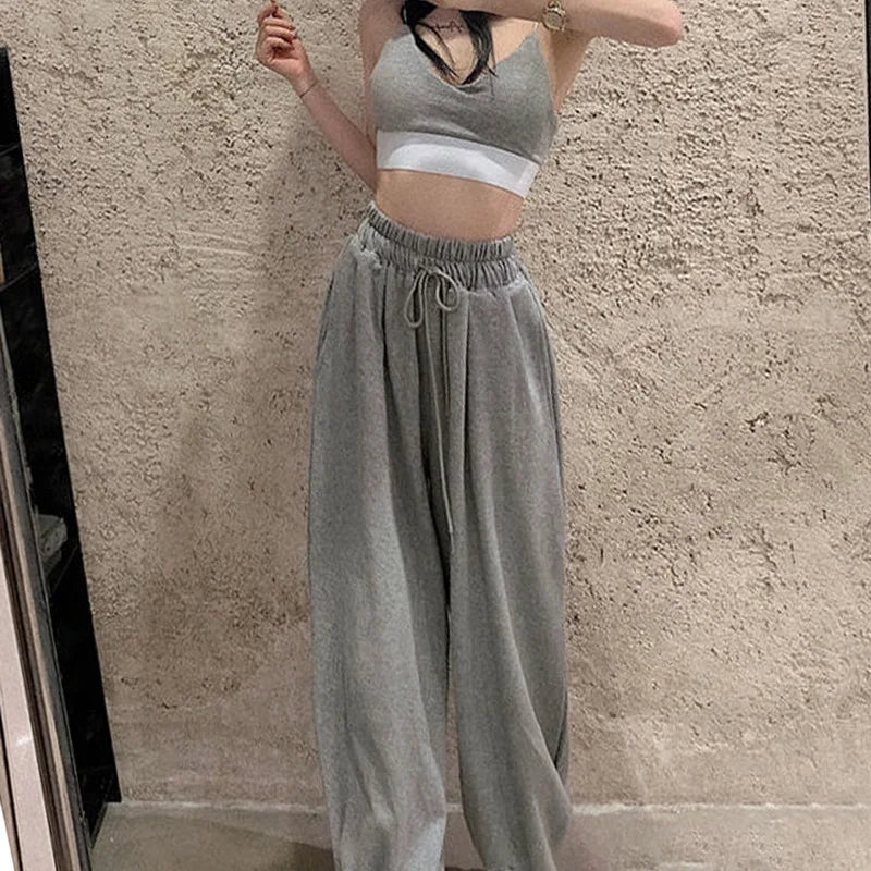 Women Gray Oversized Joggers