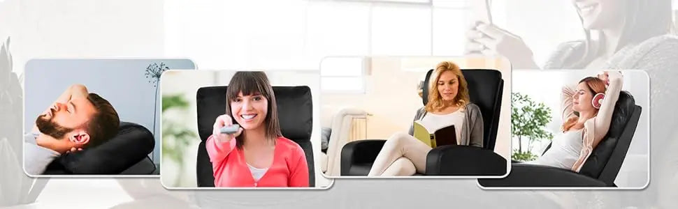 Recliner Chair PU Leather Recliner Sofa Home Theater Seating with Lumbar Support Overstuffed High-Density Sponge Push Back Recli