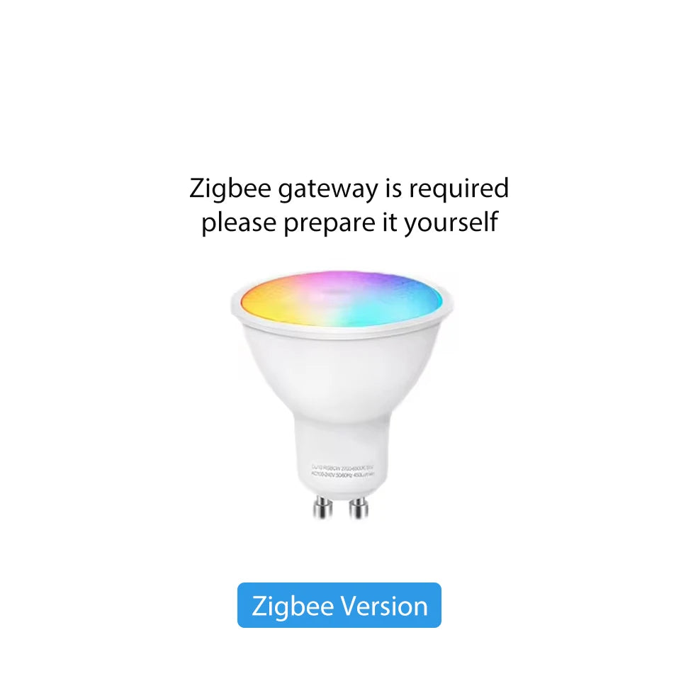 Smart WiFi Zigbee LED Light Bulb GU10 Dimmable RGBCW Led Lamp For Ewelink APP Alexa Google Home Yandex Smartthings