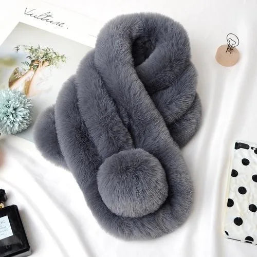 Women's Rabbit Fur Winter Scarf