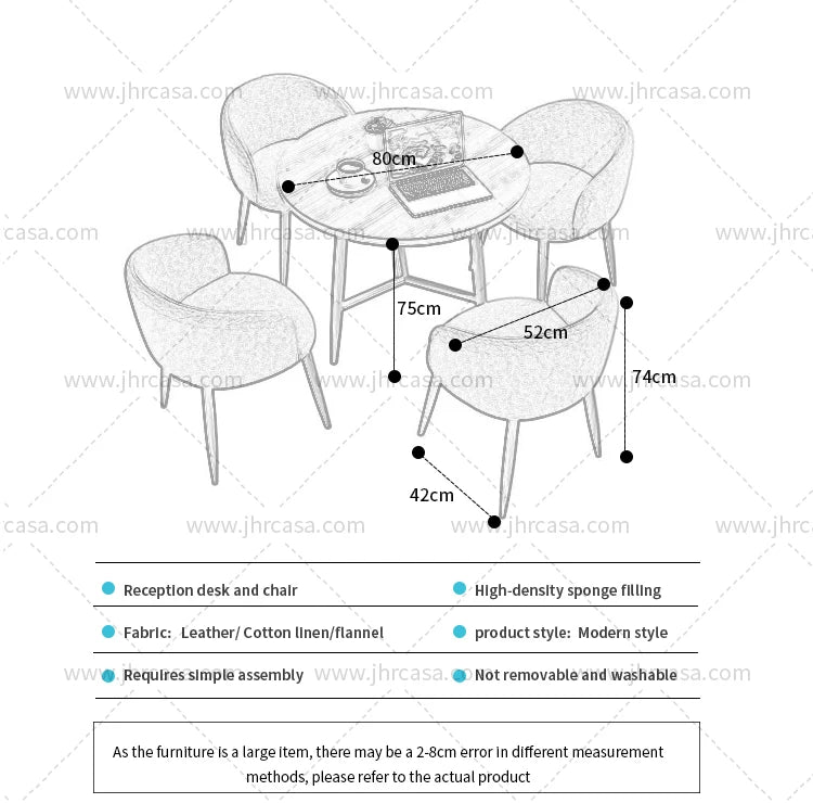 Modern Meeting And Negotiation Table And Chair Set Dining Set Combination Coffee Shop Milk Tea Shop Simple Table Four Chairs