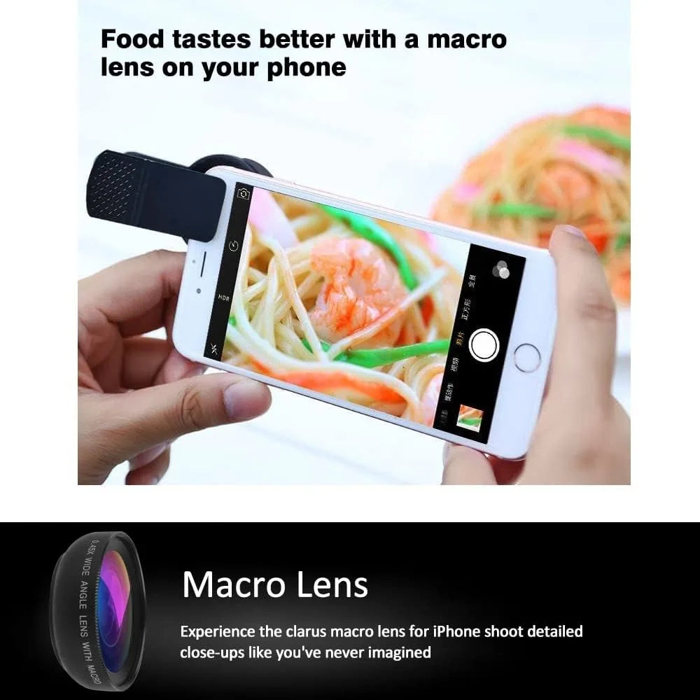 2-in-1 Universal Clip-On Wide-Angle & Macro Lens