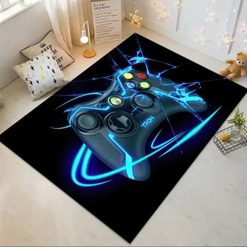 Modern Colorful Gaming Themed Carpet Non Slip Floor Mat For Living Room Kitchen Entrance Door Balcony Washable Rug Home Decor