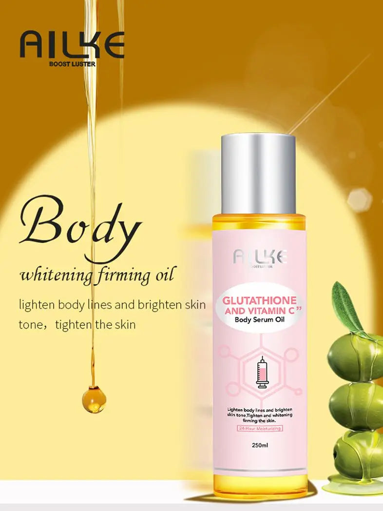 AILKE Brightening Skin Care Set, With Vitamin C, Glutathione, Deep Moisturizing, Smooth Soft Skin, Improve Skin Radiance