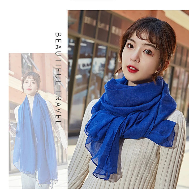 Designer Cotton Linen Scarf