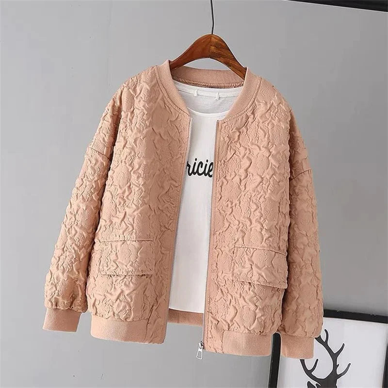 Fashionable Women’s Short Baseball Jacket