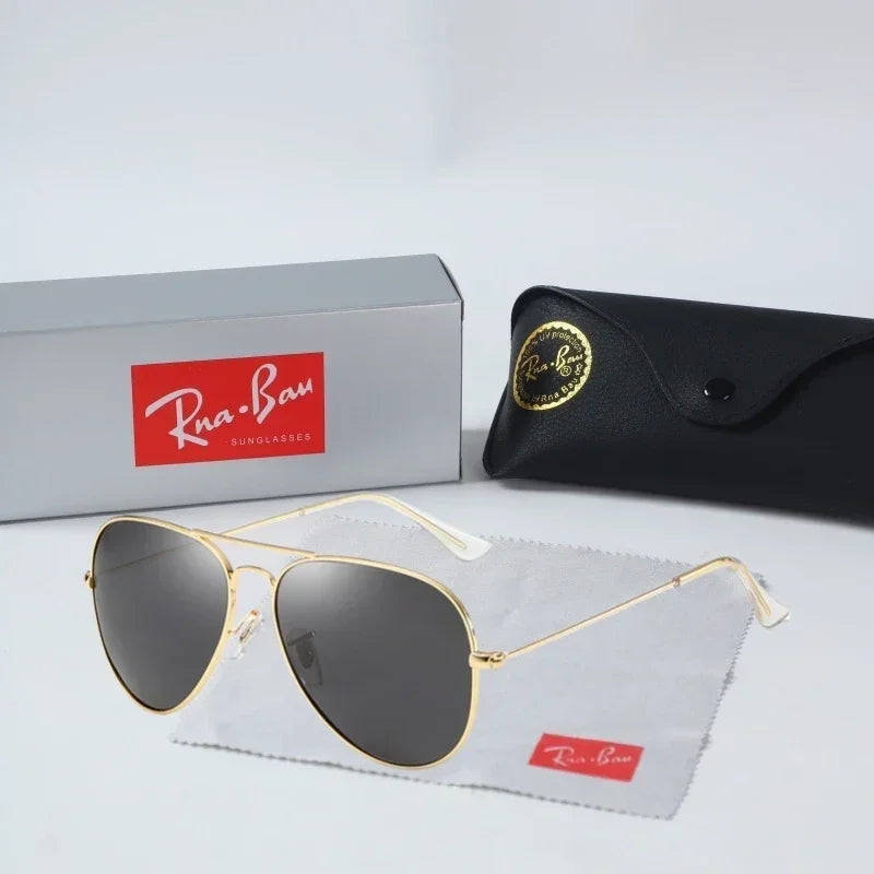 New 2025 Top brand classic polarized sunglasses men's pilot sunscreen sunglasses color film women's Tom Hardy style toad mirror
