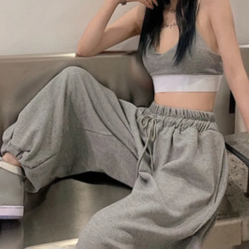 Women Gray Oversized Joggers