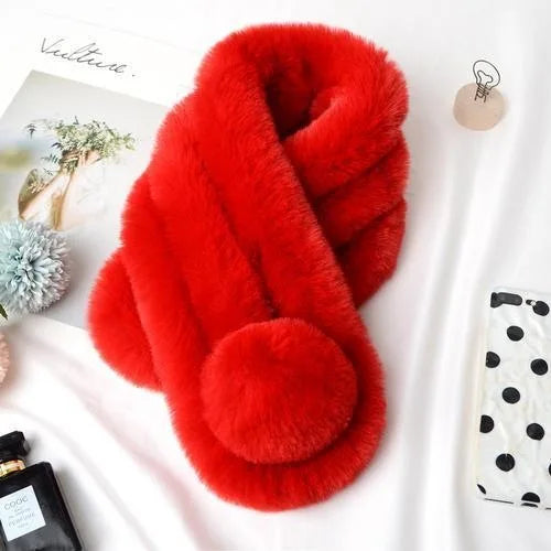 Women's Rabbit Fur Winter Scarf