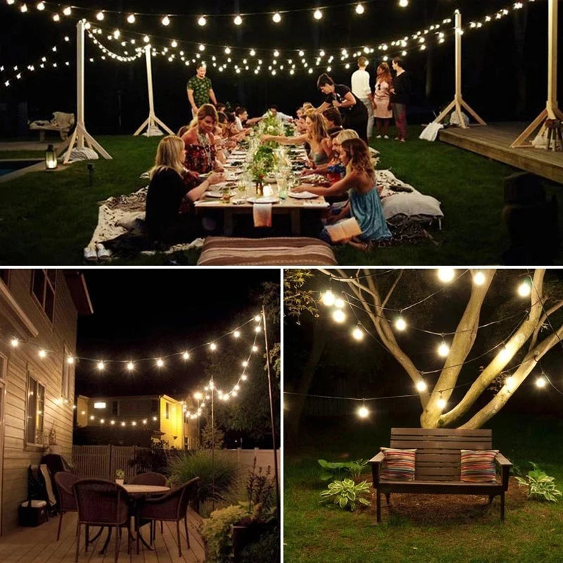 Solar Crystal Globe LED String Lights