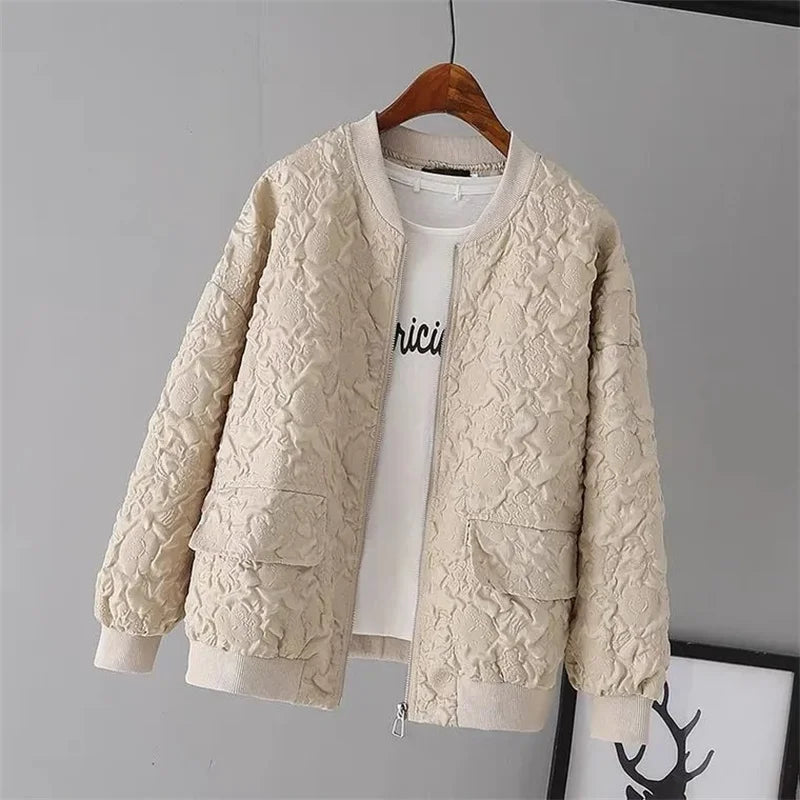 Fashionable Women’s Short Baseball Jacket