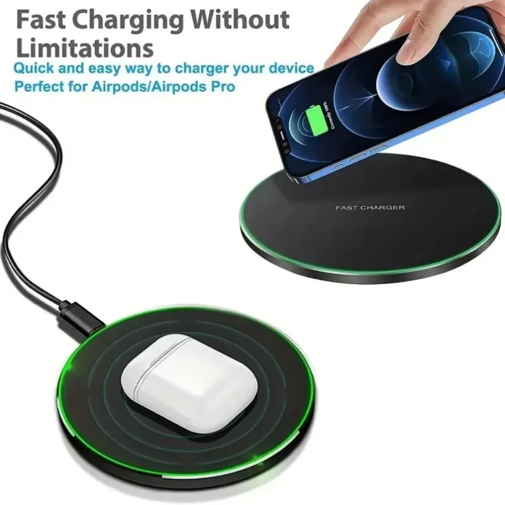 200W Wireless Charger Pad Fast Wireless Charging Station For Samsung Galaxy S25 S24 S23 S22 Xiaomi iPhone 16 15 14 13 12 Pro Max