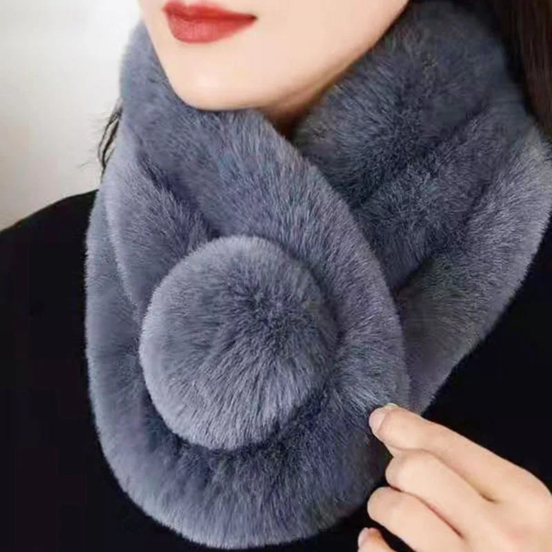 Women's Rabbit Fur Winter Scarf