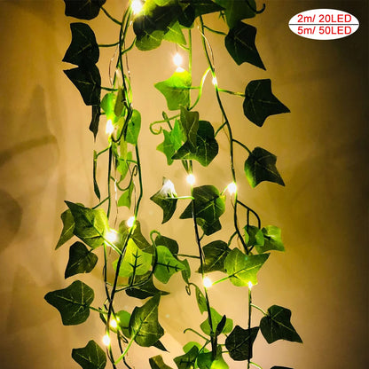 LED Maple Leaf Garland String Lights