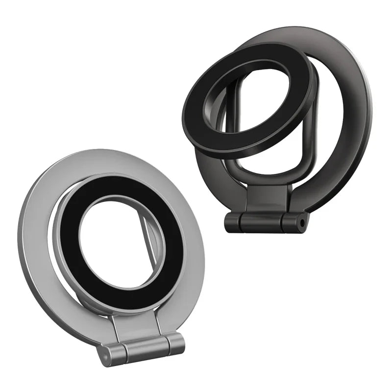 2025 Double-Sided For MagSafe Phone Holder for iPhone 14/15/16 Foldable 360° Rotating Stand Strong Magnet & Finger Grip Suppor