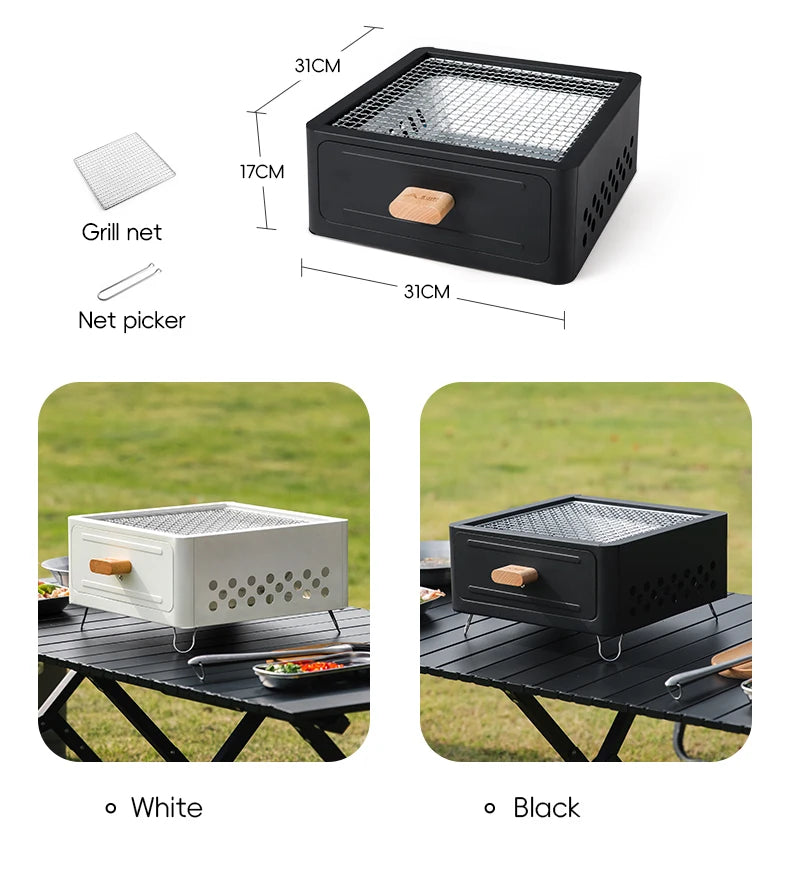 BISINNA Multi-functional Camping Stove BBQ Charcoal Grill Portable Burner Outdoor Camp Picnic