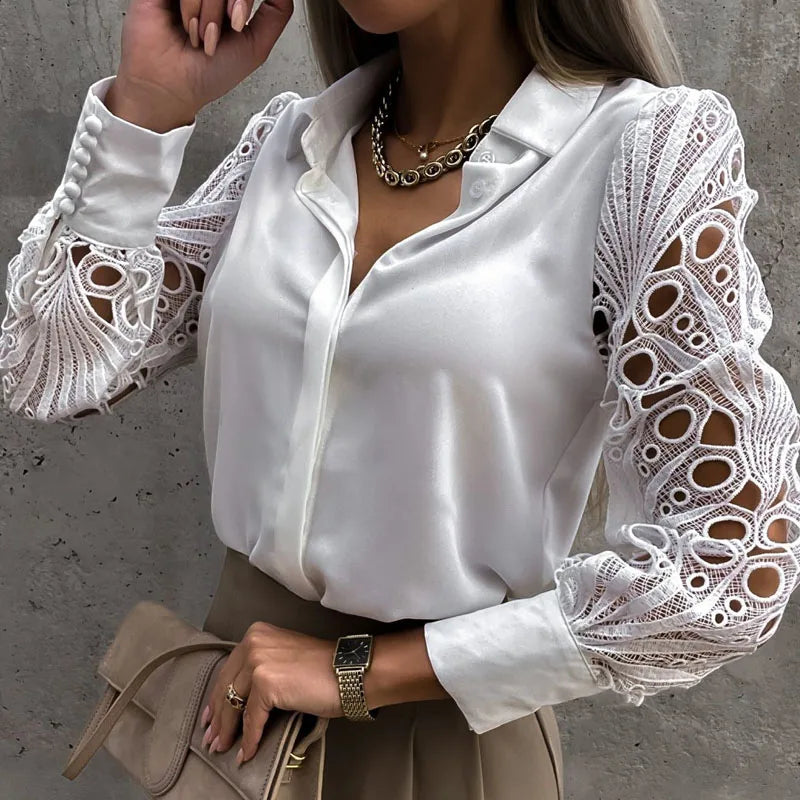 Women Shirt Classic Chiffon Blouse S-4XL Plus Size Loose Long Sleeve Shirt Lady Simple Style Tops Female Clothes New Blusas 6830