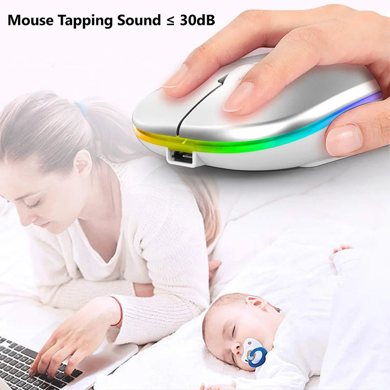 Rechargeable Bluetooth RGB Wireless Mouse