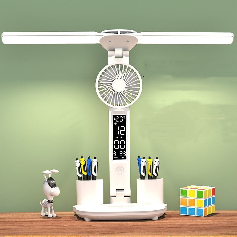 Foldable LED Desk Lamp with Fan