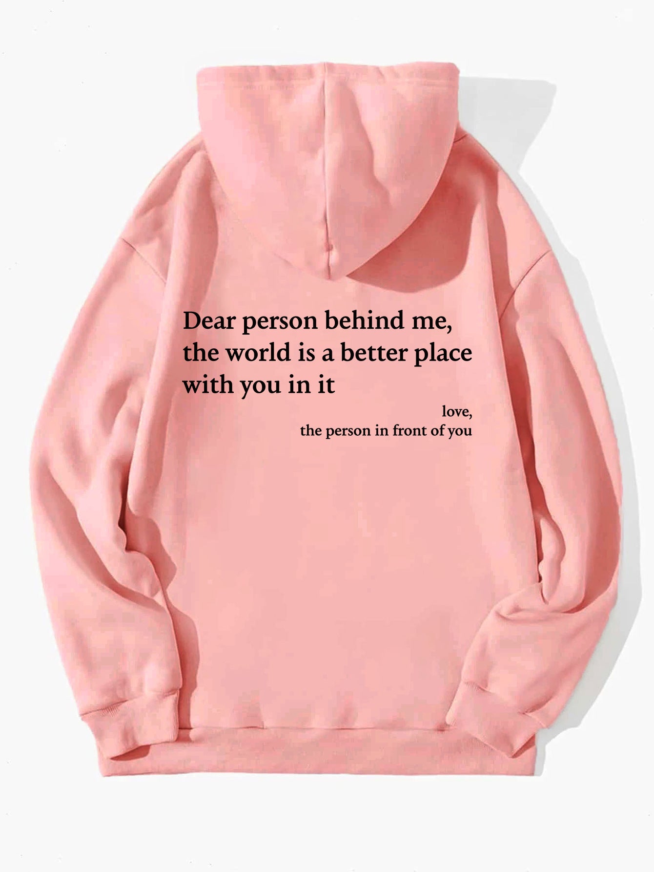 Women's Plush Letter Print Kangaroo Hoodie