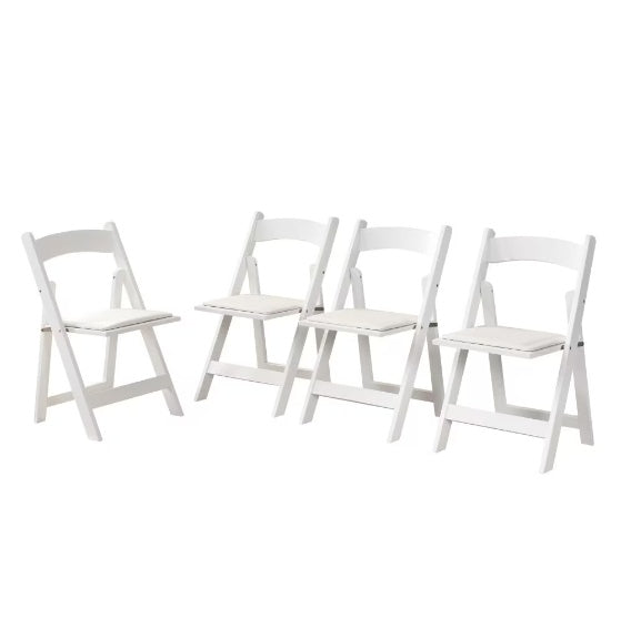 Set Of 4 Upholstered Folding Chairs