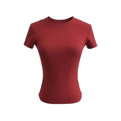 Women's Retro Tight Short-sleeved T-shirt