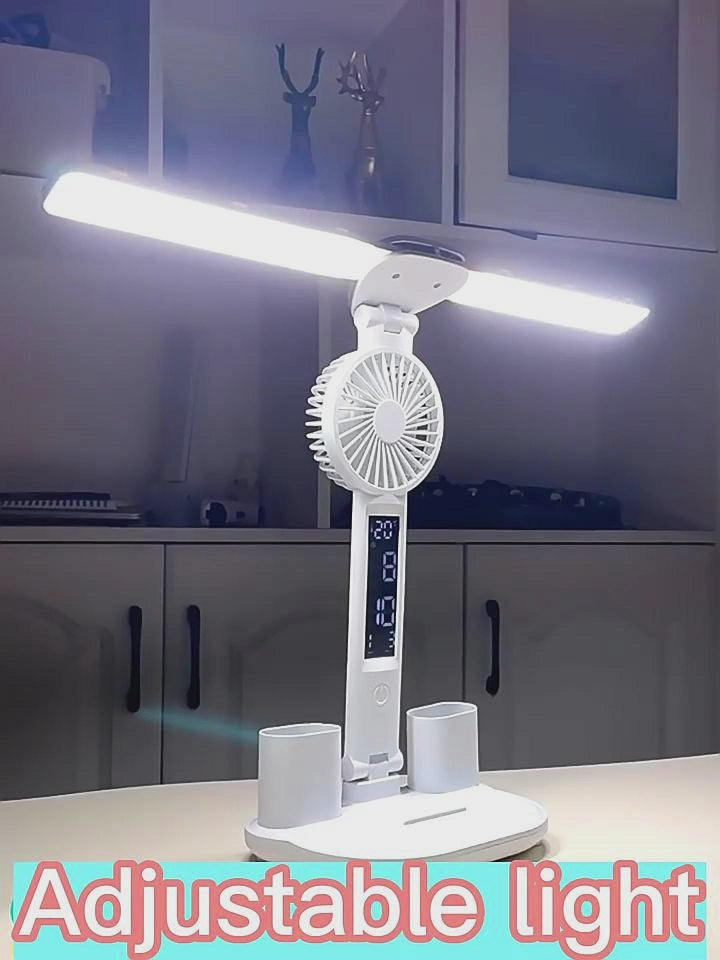 Foldable LED Desk Lamp with Fan