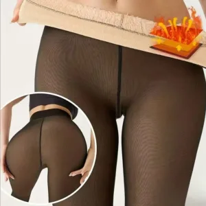 100g Winter Sexy Sheer black Skin Tights Autumn/Winter Translucent Pantyhose for Female Fleece Warm Bottoming Pants