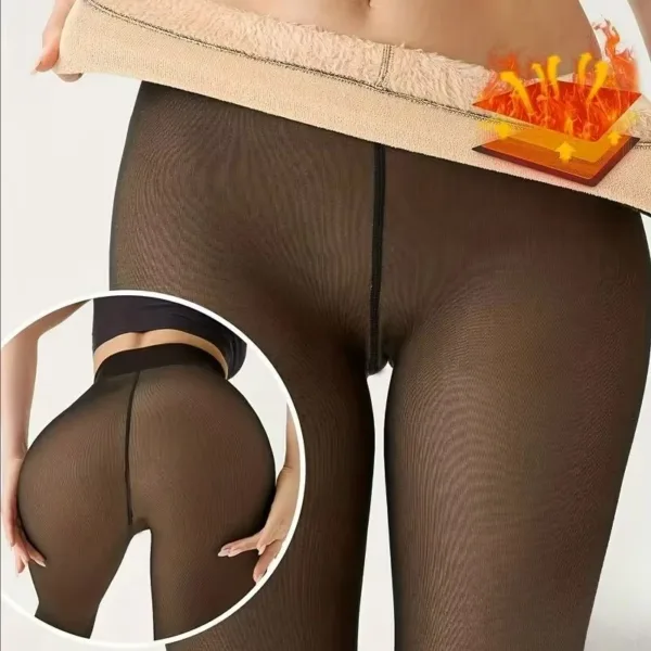 100g Winter Sexy Sheer black Skin Tights Autumn/Winter Translucent Pantyhose for Female Fleece Warm Bottoming Pants